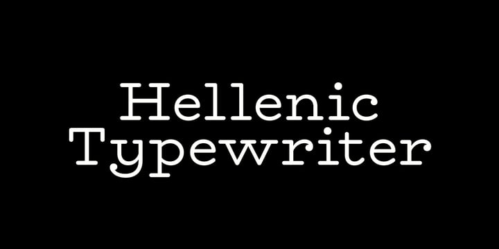 Hellenic Typewriter Font Poster 1