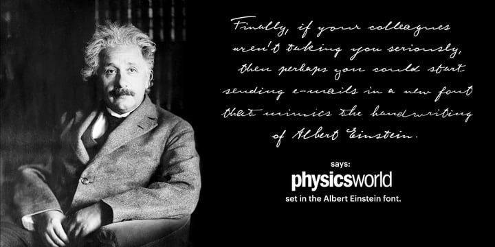 Albert Einstein Font Poster 3