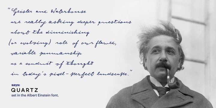 Albert Einstein Font Poster 8