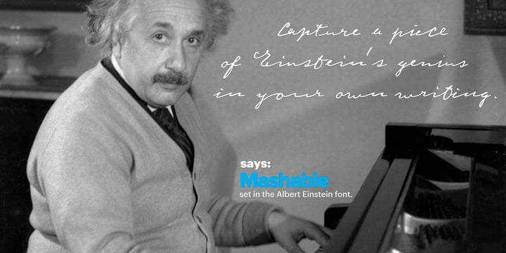 Albert Einstein Font Poster 6