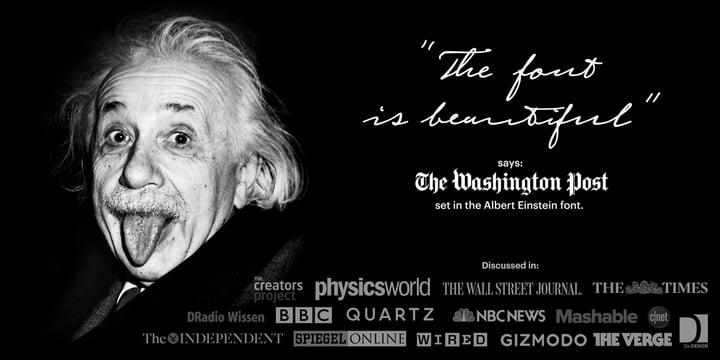 Albert Einstein Font Poster 1