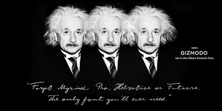 Albert Einstein Font Poster 7