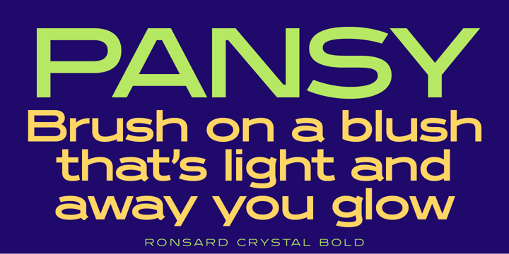 Ronsard Crystal Font Poster 2