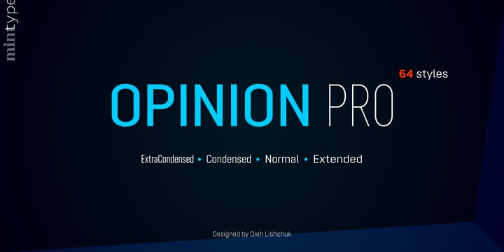 Opinion Pro Font Poster 1