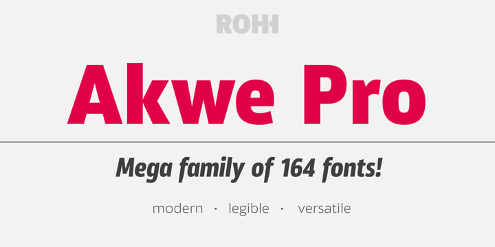 Akwe Pro Font Poster 1