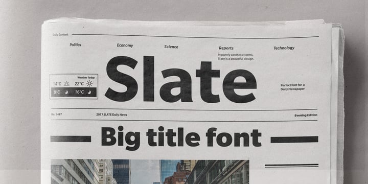 Slate Font Poster 1