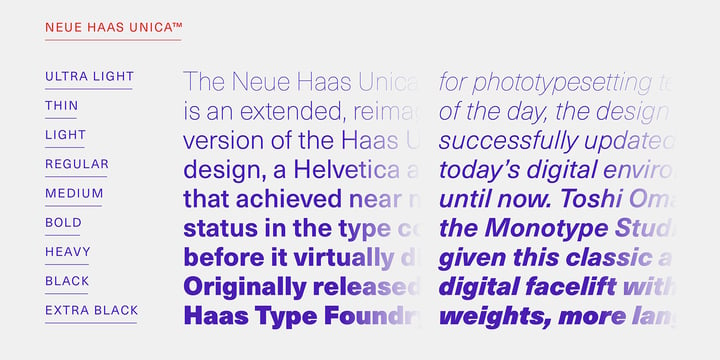 Neue Haas Unica Font Poster 2