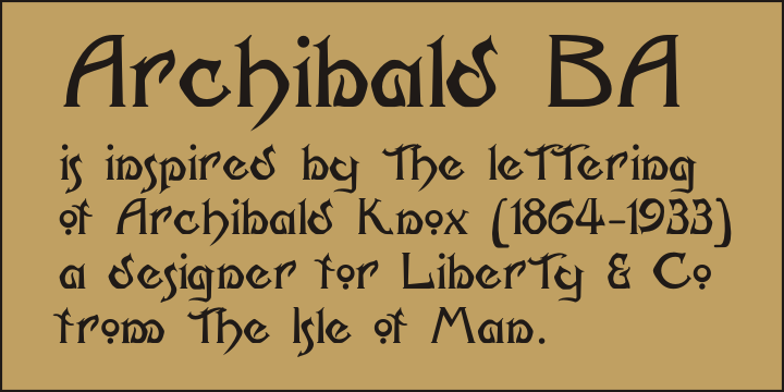 Archibald BA Font Poster 1
