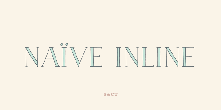 Naive Inline Font Poster 1
