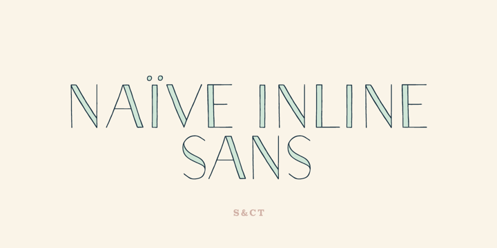 Naive Inline Sans Font Poster 1