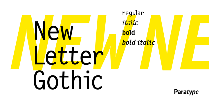 New Letter Gothic Font Poster 5