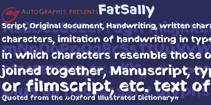 Fat Sally Font Poster 2