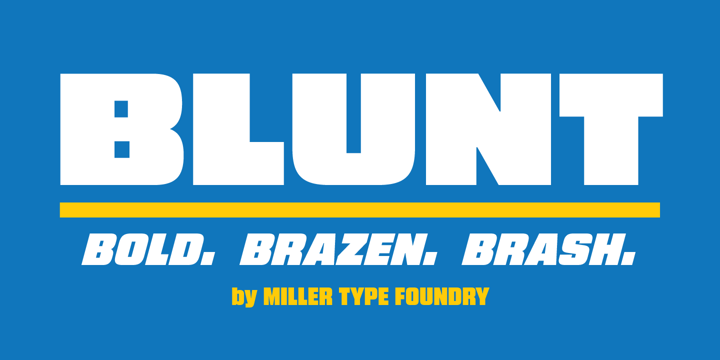 Blunt Font Poster 1