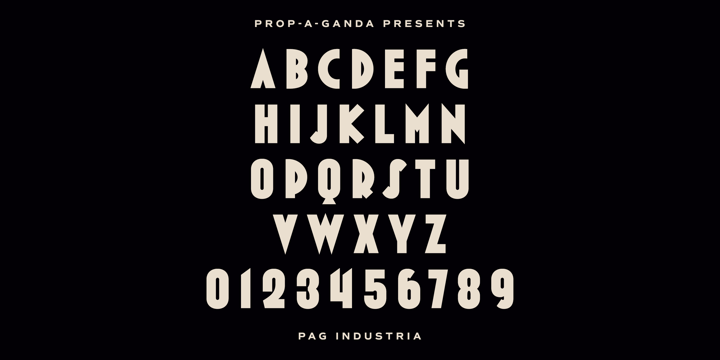 PAG Industria Font Poster 2
