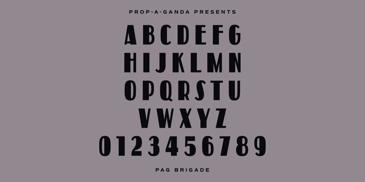 PAG Brigade Font Poster 2
