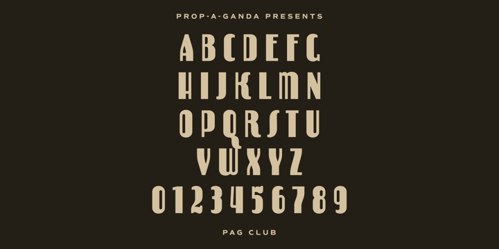 PAG Club Font Poster 2