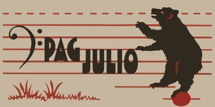 PAG Julio Font Poster 1