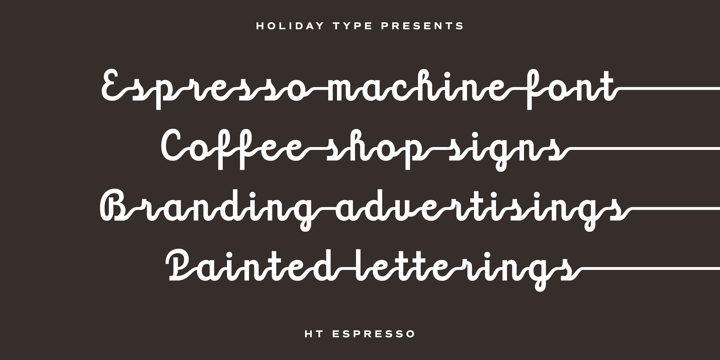 HT Espresso Font Poster 3