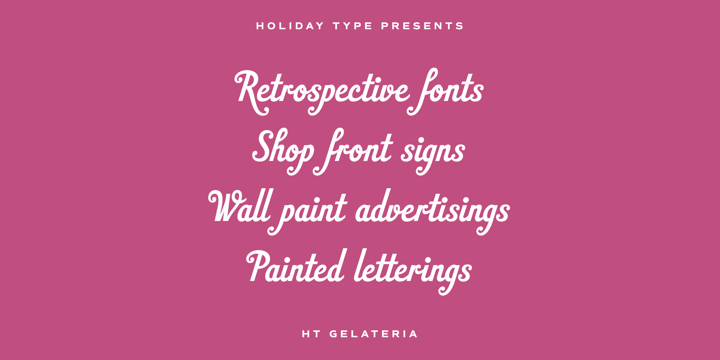 HT Gelateria Font Poster 3