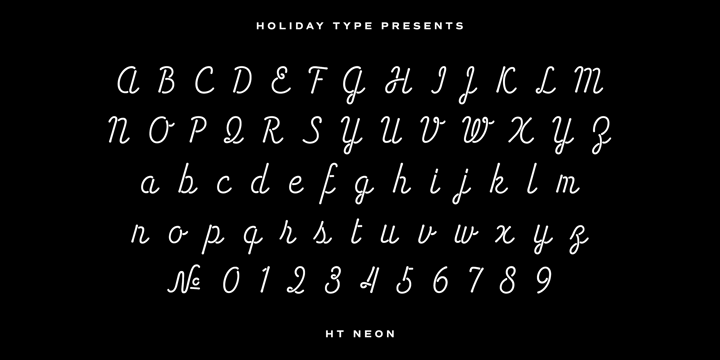 HT Neon Font Poster 2