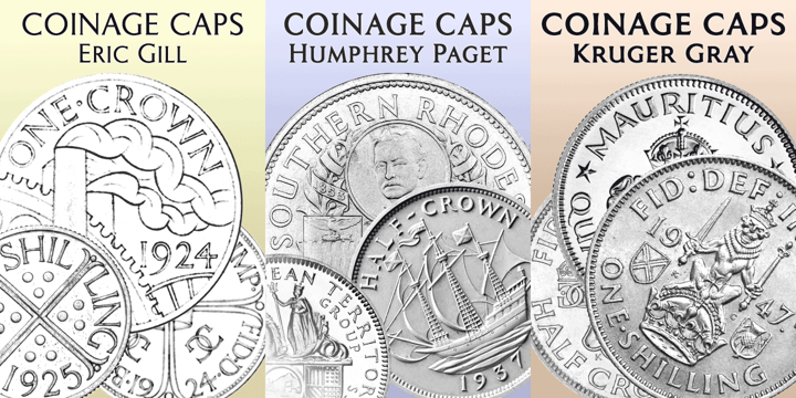 COINAGE CAPS Font Poster 1