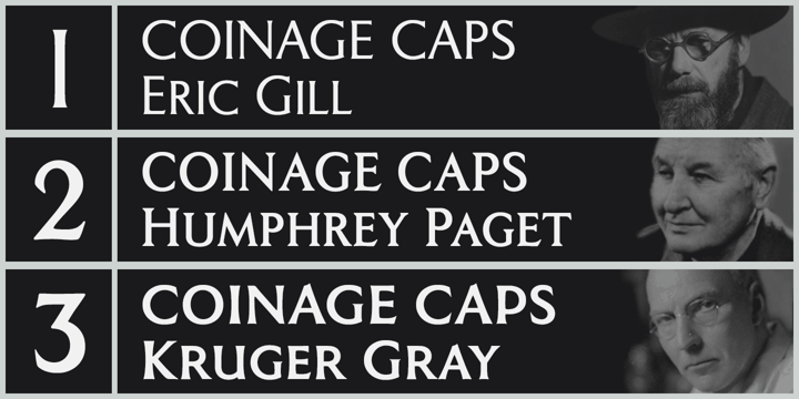 COINAGE CAPS Font Poster 2