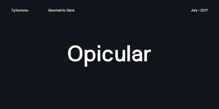 TF Opicular Font Poster 1