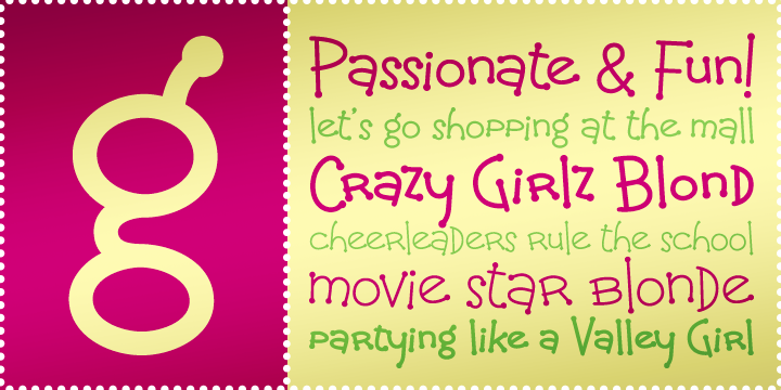 Crazy Girlz Blond BTN Font Poster 1