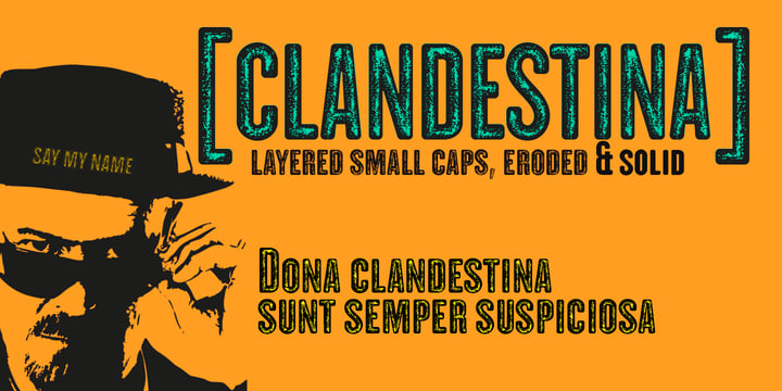 CLANDESTINA Font Poster 2
