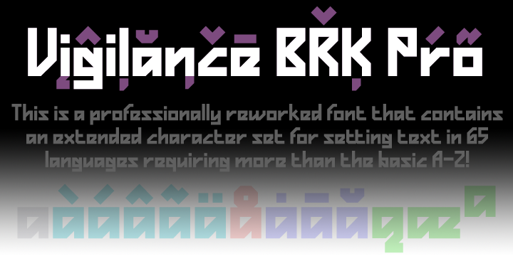Vigilance BRK Pro Font Poster 1