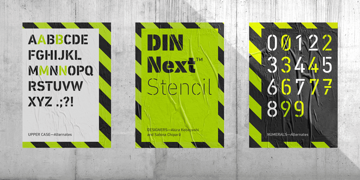 DIN Next Stencil Font Poster 4