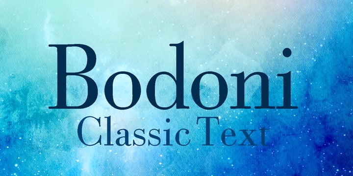 Bodoni Classic Text Font Poster 2