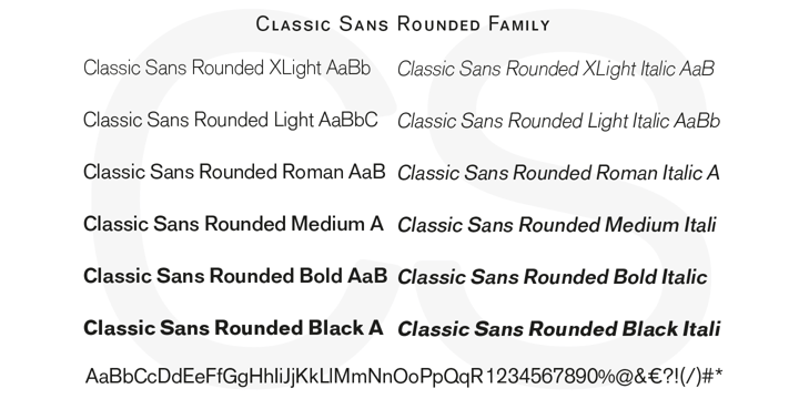 Classic Sans Rounded Font Poster 4