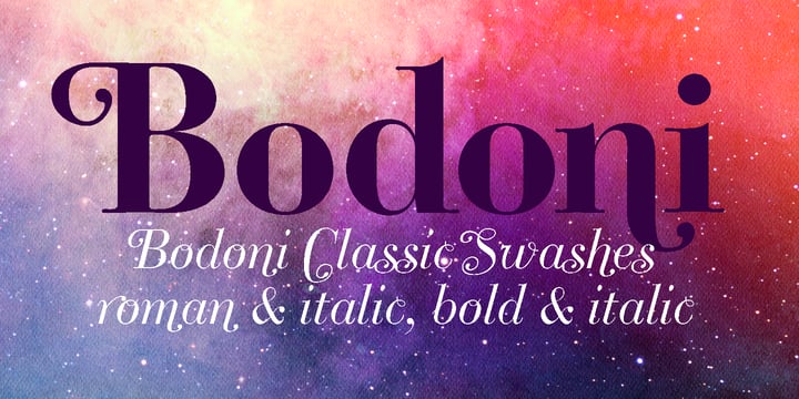 Bodoni Classic Swashes Font Poster 1
