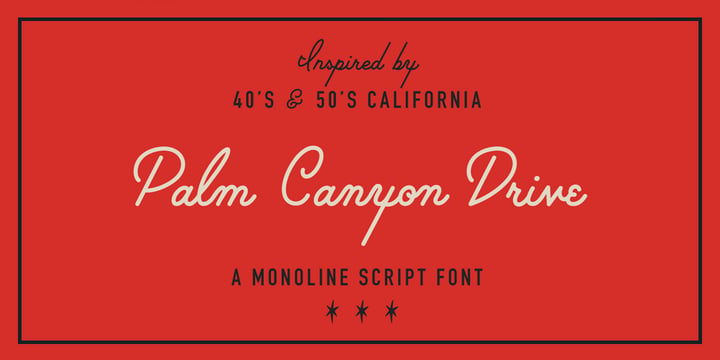 Palm Canyon Drive Font Poster 1