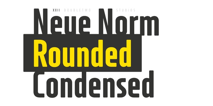 XXII Neue Norm Rounded Font Poster 1