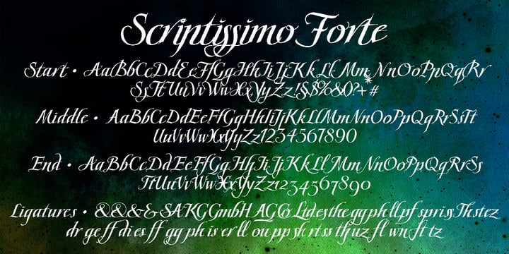 Scriptissimo Forte Font Poster 1