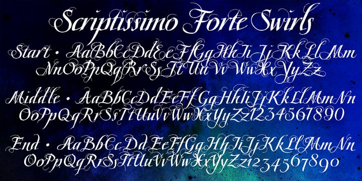 Scriptissimo Forte Swirls Font Poster 1