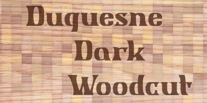 Duquesne Dark Woodcut Font Poster 4