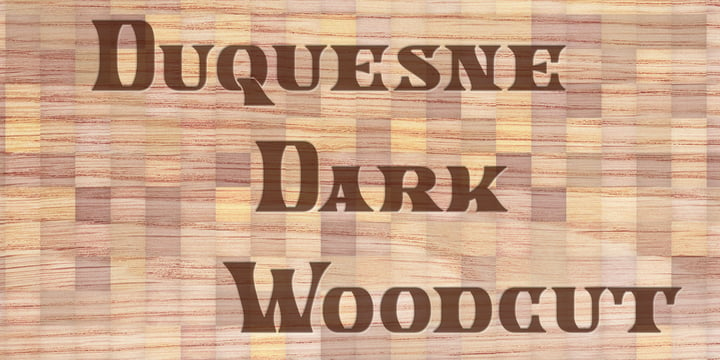 Duquesne Dark Woodcut Font Poster 3