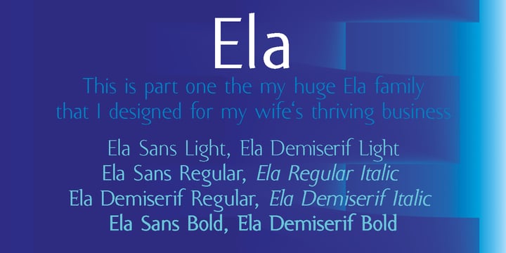 Ela Font Poster 1