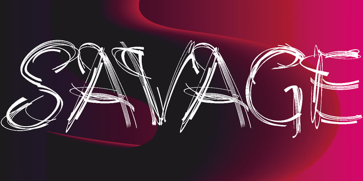 Savage Initials Font Poster 1