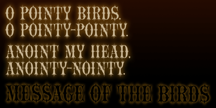 Message Of The Birds Font Poster 2