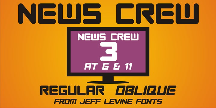 News Crew JNL Font Poster 1