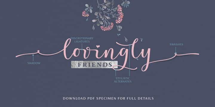 Lovingly Friends Font Poster 5