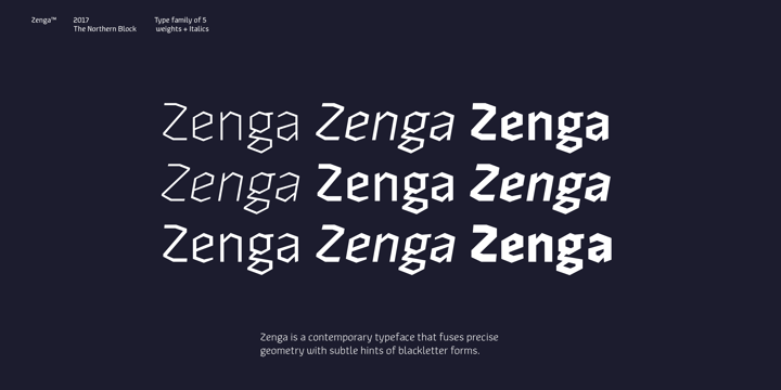 Zenga Font Poster 4