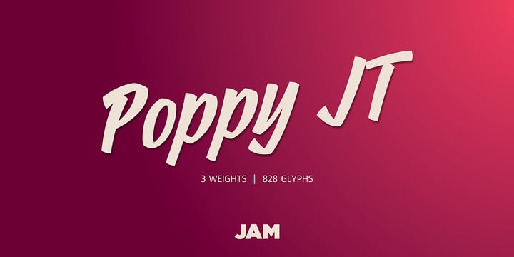 Poppy JT Font Poster 1