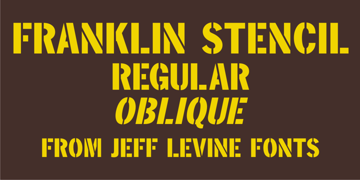 Franklin Stencil JNL Font Poster 1