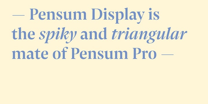 Pensum Display Font Poster 12