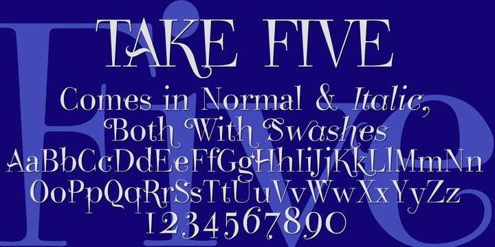 Take Five Font Poster 1